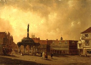 Vue de The Cornhill, Ipswich - George Frost
