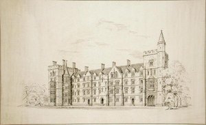 New College Oxford : Nouveaux bâtiments proposés - George Gilbert Scott