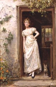 La porte du cottage - George Goodwin Kilburne