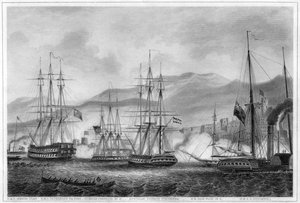 Attaque de Sidon par le commodore Charles Napier, 26 septembre 1840, vers 1857 - George Greatbatch