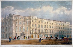Vue de huit maisons dans Brook Street, Westminster, Londres - George Hawkins