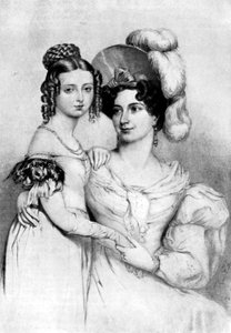 Princesse Victoria et sa mère en 1834