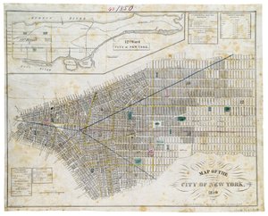 Carte de la ville de New York, 1850