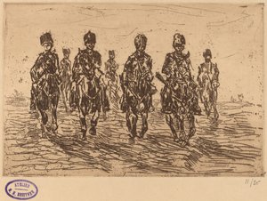 Hussards au galop de face - George Hendrik Breitner