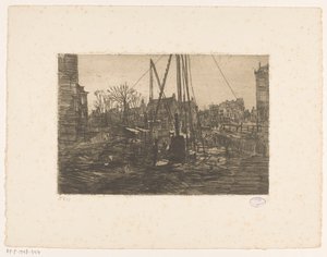 Travaux de pilonnage dans la Raadhuisstraat à Amsterdam - George Hendrik Breitner