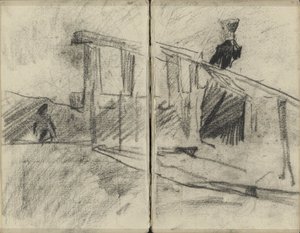 Femme, peut-être sur un pont - George Hendrik Breitner
