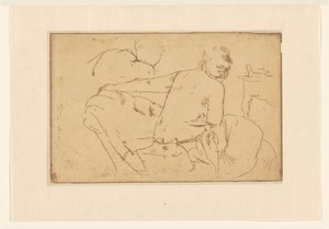 Femme assise à moitié nue - George Hendrik Breitner