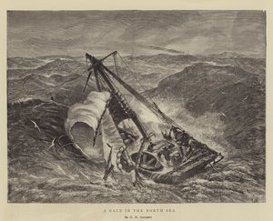 Une tempête en mer du Nord - George Henry Andrews
