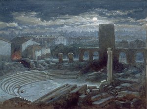 Le Théâtre Romain, Arles, Clair de lune - George Henry Andrews