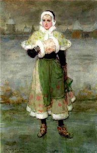 Un patineur hollandais - George Henry Boughton