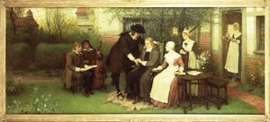 Andrew Marvell (1621-78) visitant son ami John Milton (1608-74) - George Henry Boughton