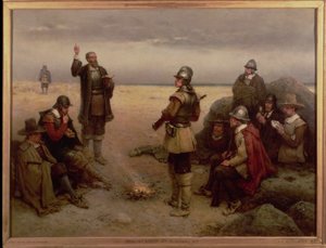 Le débarquement des Pères pèlerins, 1620 - George Henry Boughton