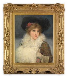 Femme, mi-longueur - George Henry Boughton