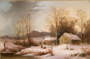 Ferme en hiver 1860 - George Henry Durrie