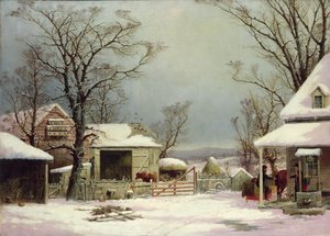 Cour de ferme en hiver, 1862