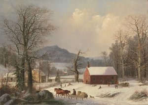 École rouge Scène de campagne