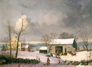 Hiver à la campagne, vers 1858 (huile sur toile) - George Henry Durrie
