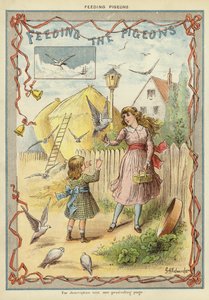 Nourrir les pigeons - George Henry Edwards