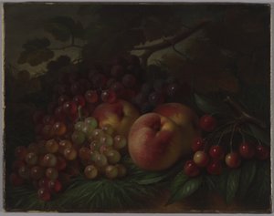 Pêches, raisins et cerises, vers 1860-70