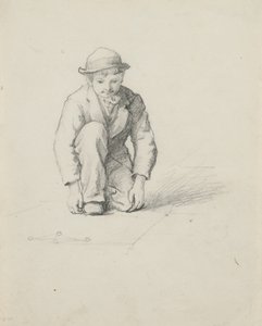 Sans titre - Garçon jouant aux billes - George Henry Hall