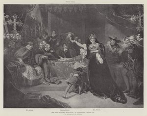 Le procès de la reine Katharine dans Henry VIII de Shakespeare - George Henry Harlow