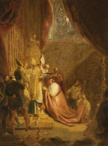 Wolsey recevant le chapeau de cardinal à l