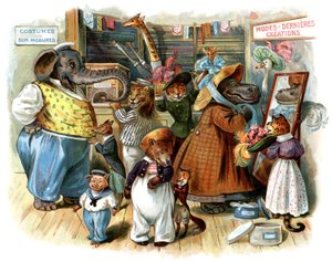 Illustration pour "Train de plaisir ! Messieurs les animaux en voiture"