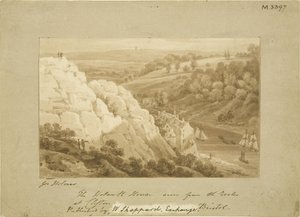 Hotwell House depuis Clifton Rocks, vers 1815 - George Holmes
