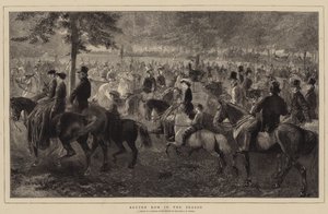Rotten Row en saison (gravure) - George Housman (after) Thomas