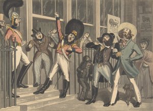 Les Moustaches Rivales, ca. 1824. Créateurs : George Hunt, Theodore Lane - George Hunt, Theodore Lane