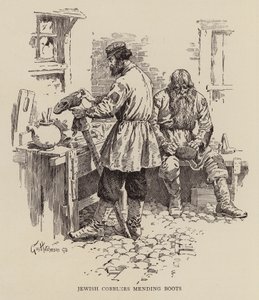 Cordonniers juifs réparant des bottes - George Hutchinson