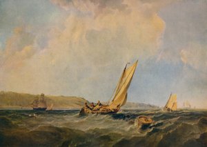 Soufflant fort au large de Cowes, 1834 - George Hyde Chambers