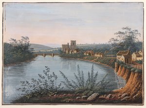 West Tanfield sur la rivière Ure, Yorkshire - George I Cuitt