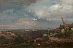 Tempête approchant des collines albaines - George Inness