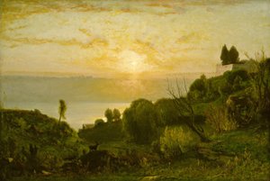 Lac Albano, coucher de soleil, vers 1874 - George Inness