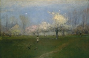 Fleurs de printemps, Montclair, New Jersey - George Inness