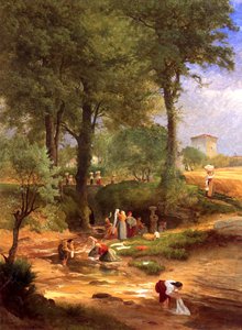 Jour de lessive près de Pérouse, Italie, 1873 - George Inness