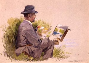 Adrian Stokes, R.A. au travail - George Jackson Flemwell