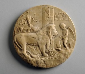 Médaillon en plâtre
