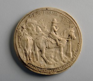 Médaillon en plâtre