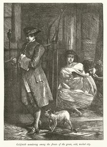 Goldsmith errant dans les rues de la grande, froide et méchante ville - George John Pinwell