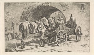 Chariot de charbon près d