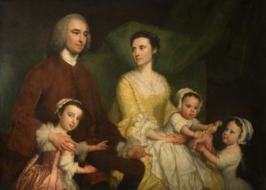 Dr Samuel Wathen avec sa femme et ses enfants - George Knapton