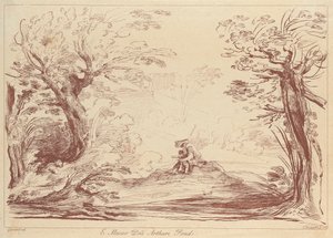 Sans titre : Paysage avec figures - George Knapton
