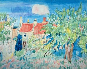 Une journée ensoleillée, Ceres, Fife - George Leslie Hunter