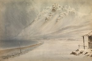 Tempête de neige à Penmaenmawr, nord du Pays de Galles - George Lothian Hall