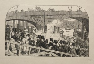 Le Courant vivant au Pont de Londres - Sous le Pont, 1863 - George Louis Palmella Busson Du Maurier