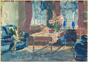 Autoportrait : intérieur de mon appartement à New York - George Luks