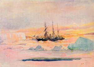 Le navire de Shackleton, le Nimrod, dans le détroit de McMurdo, 1909 - George Marston