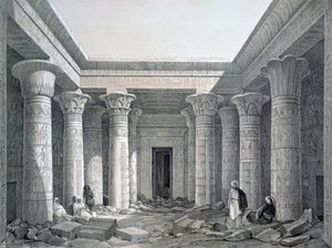 Cour du Grand Temple, Philae, Égypte, 1843 - George Moore